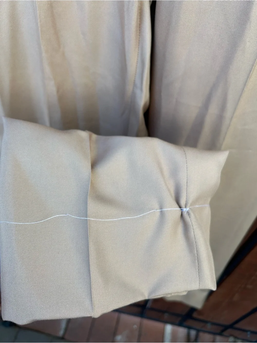 Brioni Trouser leather trimmed Straight Leg size 38 NWT Camel Tan